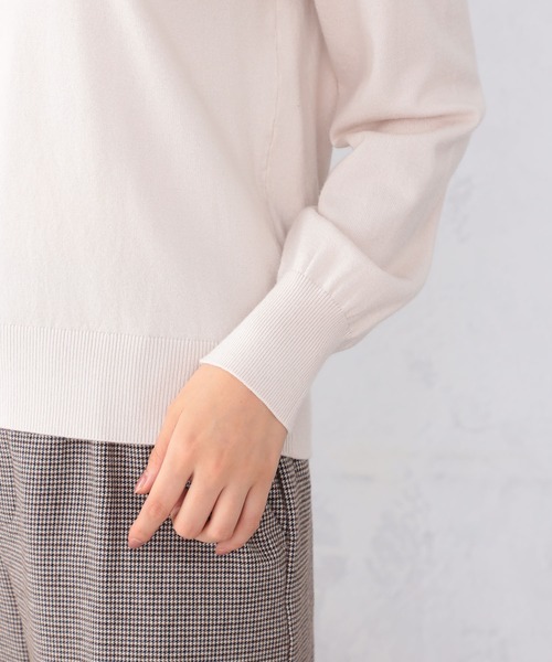 GALLORIA（ギャローリア）の「【キレメクニット】レース衿ニット（ニット/セーター・レディース・オートミール/ネイビー/グレー・LL/M/L/S）」の5枚目の写真