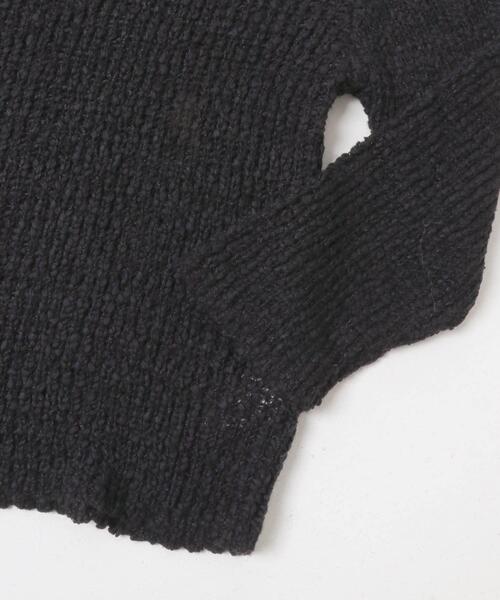 SENSE OF PLACE by URBAN RESEARCH(センスオブプレイスバイアーバンリサーチ)の「ポコポコルーズセーター(ニット/セーター・レディース・ブラック/アイボリー/レッド・ONE)」の20枚目の写真