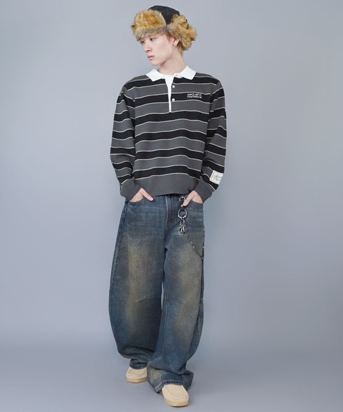 SPINNS(スピンズ)の「2WAYコットンフライトキャップ/防寒/耳当て付き/アビエーター/ユニセックス(キャップ・メンズ・ブラック/レッド/キャメル・ONESIZE)」の9枚目の写真