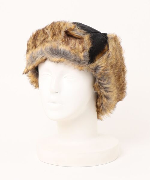 SPINNS(スピンズ)の「2WAYコットンフライトキャップ/防寒/耳当て付き/アビエーター/ユニセックス(キャップ・メンズ・ブラック/レッド/キャメル・ONESIZE)」の14枚目の写真