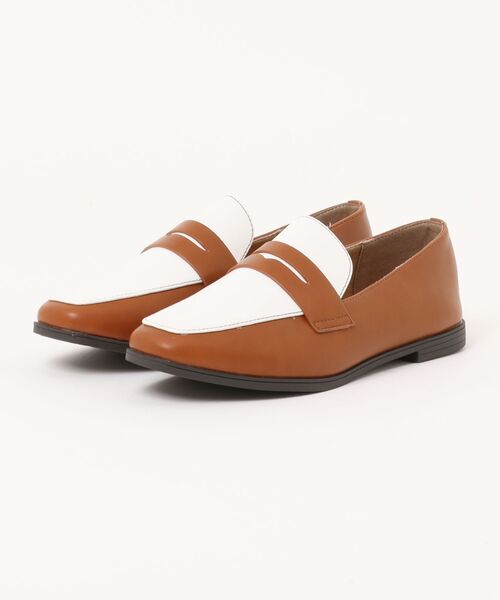 ABC-MART(エービーシーマート)の「ABC SELECT エービーシーセレクト COIN LOAFER WR 【晴雨兼用】コインローファー W5067 BROWN/IVORY(パンプス・レディース・ブラウン・SMALL/MEDIUM/LARGE/X-LARGE)」の1枚目の写真