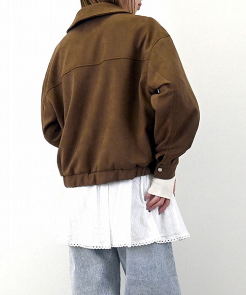 STYLEBLOCK（スタイルブロック）の「フェイクスウェードWジップブルゾン（その他アウター・レディース・ブラウン/ベージュ/グレイッシュベージュ・M）」の8枚目の写真