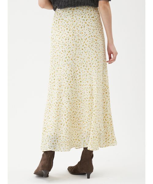 Mila Owen（ミラオーウェン）の「フラワープリントナロースカート（スカート・レディース・ブルー/ダークブラウン/イエロー・0/1）」の8枚目の写真