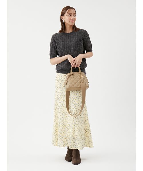 Mila Owen（ミラオーウェン）の「フラワープリントナロースカート（スカート・レディース・ブルー/ダークブラウン/イエロー・0/1）」の13枚目の写真