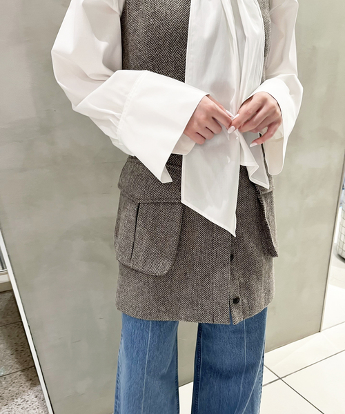 セール】IENA LA BOUCLE ヘリンボーンミニスカート（スカート）｜IENA