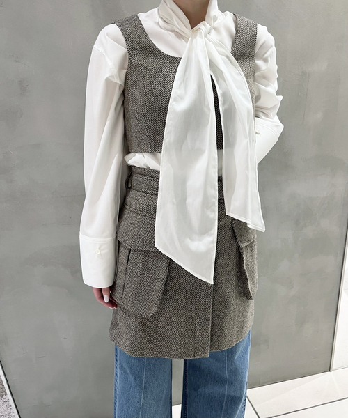 セール】IENA LA BOUCLE ヘリンボーンミニスカート（スカート）｜IENA