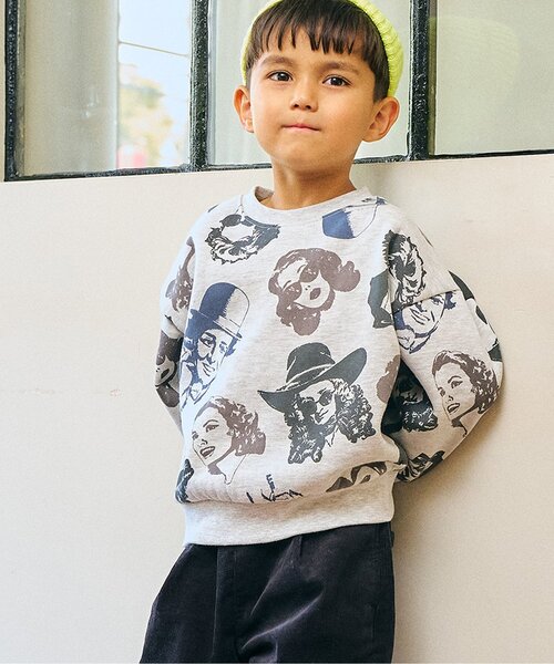 F.O.KIDS（エフオーキッズ）の「【ジュニア対応】3色3柄総柄トレーナー（スウェット・キッズ・アイボリー/グレー/イエロー・80/90/100/110/120/130/140）」の3枚目の写真