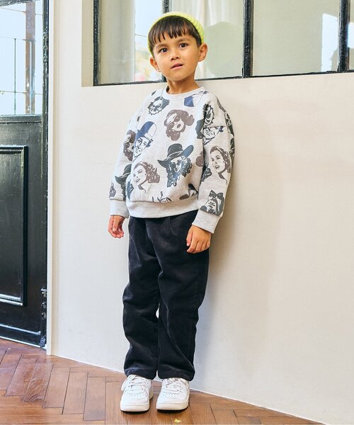 F.O.KIDS（エフオーキッズ）の「【ジュニア対応】3色3柄総柄トレーナー（スウェット・キッズ・アイボリー/グレー/イエロー・80/90/100/110/120/130/140）」の6枚目の写真