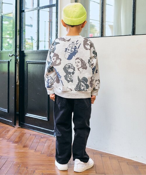 F.O.KIDS（エフオーキッズ）の「【ジュニア対応】3色3柄総柄トレーナー（スウェット・キッズ・アイボリー/グレー/イエロー・80/90/100/110/120/130/140）」の7枚目の写真