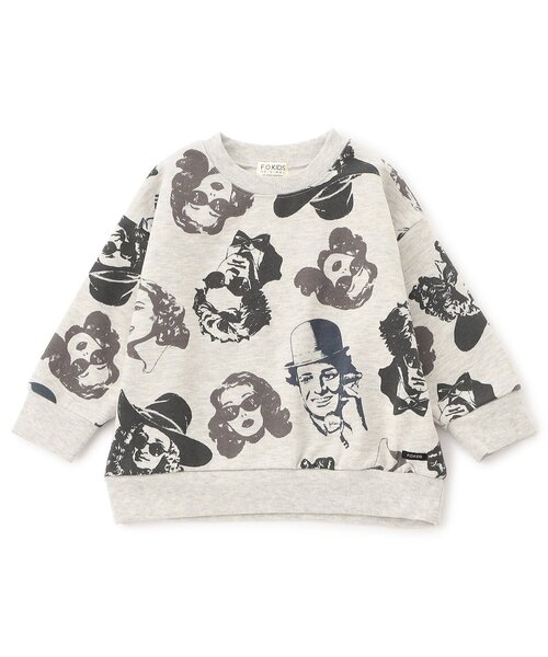 F.O.KIDS（エフオーキッズ）の「【ジュニア対応】3色3柄総柄トレーナー（スウェット・キッズ・アイボリー/グレー/イエロー・80/90/100/110/120/130/140）」の4枚目の写真