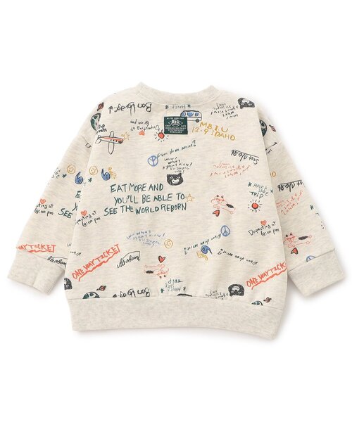 F.O.KIDS（エフオーキッズ）の「【ジュニア対応】3色3柄総柄トレーナー（スウェット・キッズ・アイボリー/グレー/イエロー・80/90/100/110/120/130/140）」の9枚目の写真