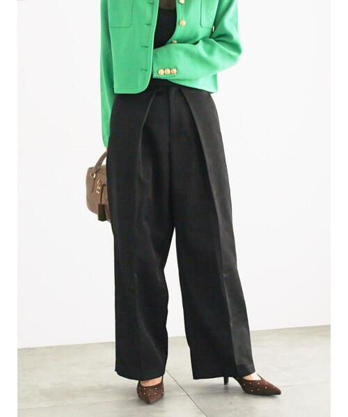 Te chichi（テチチ）の「シャイニーワイドスラックス（その他パンツ・レディース・ブラック/グレー・F）」の2枚目の写真