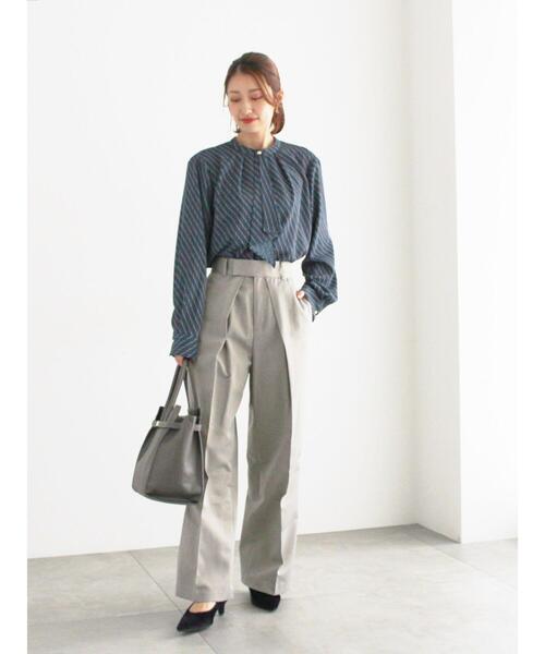 Te chichi（テチチ）の「シャイニーワイドスラックス（その他パンツ・レディース・ブラック/グレー・F）」の9枚目の写真