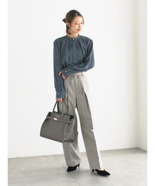 Te chichi（テチチ）の「シャイニーワイドスラックス（その他パンツ・レディース・ブラック/グレー・F）」の10枚目の写真