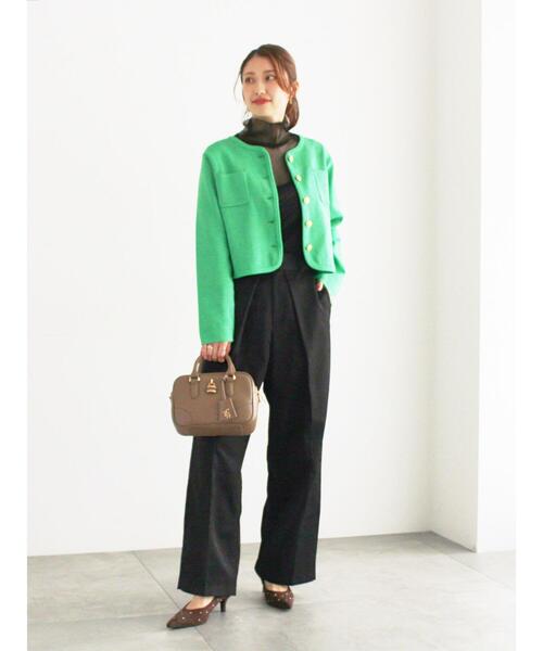 Te chichi（テチチ）の「シャイニーワイドスラックス（その他パンツ・レディース・ブラック/グレー・F）」の13枚目の写真