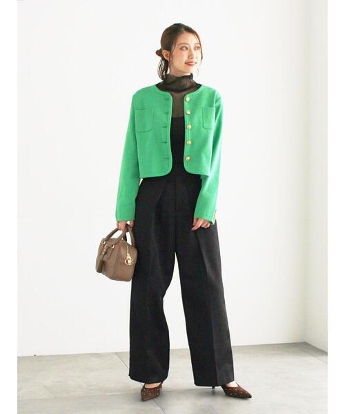 Te chichi（テチチ）の「シャイニーワイドスラックス（その他パンツ・レディース・ブラック/グレー・F）」の14枚目の写真