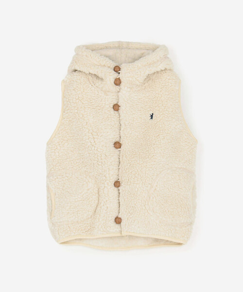 GYMPHLEX(ジムフレックス)の「Gymphlex | キッズ ボアベスト(その他アウター・キッズ・アイボリー/ダークグレー/ネイビー・125/115/135)」の4枚目の写真