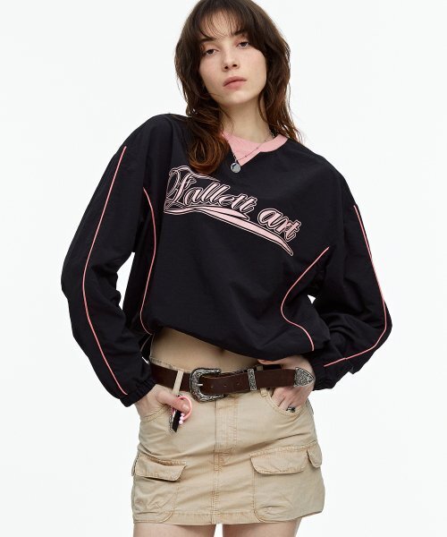 Fallett（ファレット）の「アートクラブパイピングナイロンプルオーバーブラック（スウェット・レディース・その他・LARGE/X-LARGE/SMALL/MEDIUM）」の9枚目の写真
