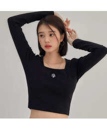 muahmuah（ムーアムーア）の「Square Neck Crop Long Sleeve [5 Colors]（Tシャツ/カットソー）」