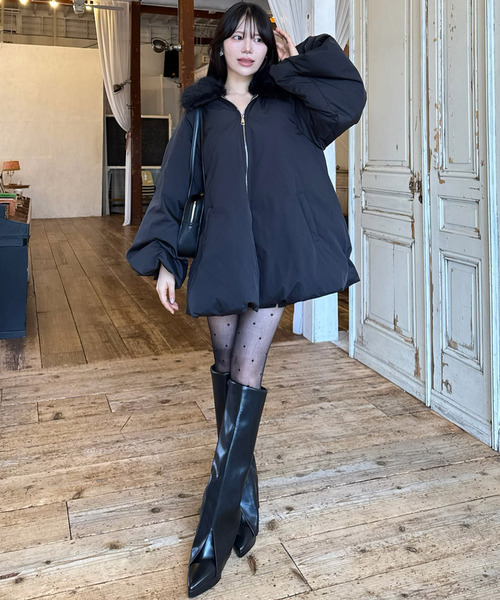 【土日限定】ロイヤルパーティー  PARTY ファー付ポンチョ風コート セール】ファー付ポンチョ風コート（ポンチョ）｜ROYAL PARTY