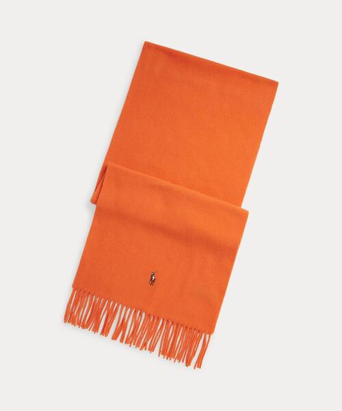 セール】フリンジ バージン ウール マフラー（マフラー）｜POLO RALPH