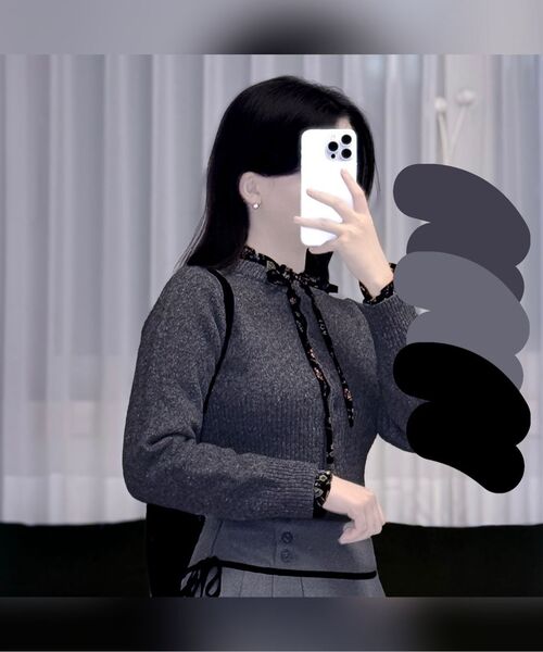 LETTER FROM MOON(レターフロムムーン)の「コニーダストファインウールカーディガン(グレー)(カーディガン/ボレロ・レディース・その他・FREE)」の9枚目の写真