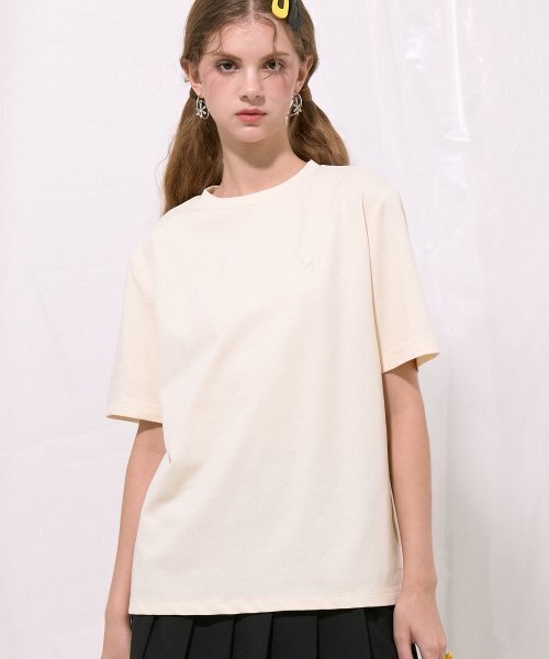 SALT AND CHOCOLATE(ソルトアンドチョコレート)の「SACロゴオーバーサイズシルケットTシャツクリーム4W2231202(Tシャツ/カットソー・レディース・その他・SMALL/MEDIUM)」の4枚目の写真
