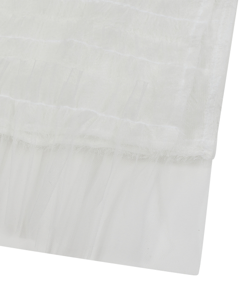 TYPESERVICE（タイプサービス）の「Feathered Mesh Layered Skirt [White]（スカート・レディース・その他・FREE）」の5枚目の写真