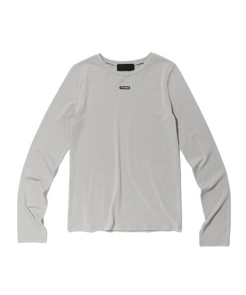 YOUHEE(ユヒ)の「LOGO LAYERED LONG SLEEVE BEIGE(Tシャツ/カットソー・レディース・その他・FREE)」の2枚目の写真