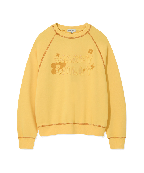 Wacky WiLLy(ワッキーウィリー)の「ウィメンズピグメントアプリケスウェットイエロー(スウェット・レディース・その他・FREE)」の2枚目の写真
