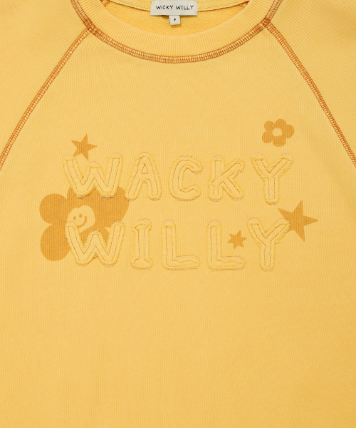 Wacky WiLLy(ワッキーウィリー)の「ウィメンズピグメントアプリケスウェットイエロー(スウェット・レディース・その他・FREE)」の5枚目の写真
