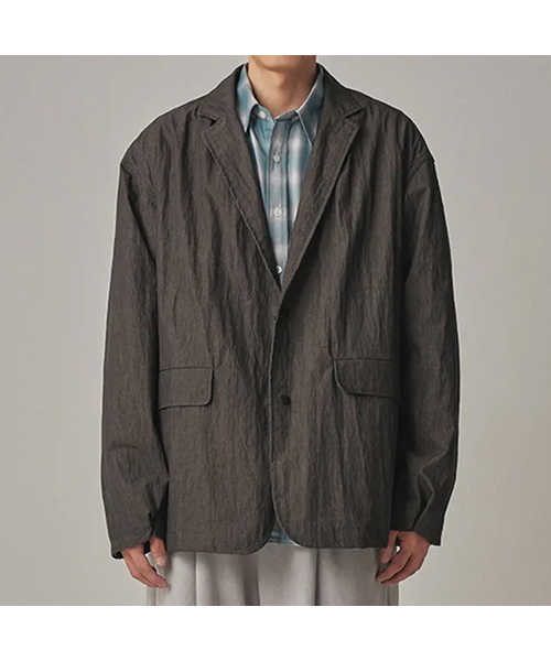 XERO（ゼロ）の「Nylon Sports Jacket [2 Colors]（テーラードジャケット・メンズ・ブラック/チャコール・LARGE/MEDIUM）」の2枚目の写真