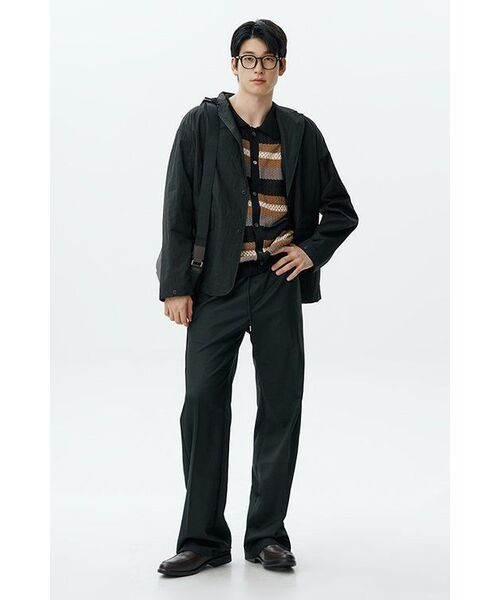 XERO（ゼロ）の「Nylon Sports Jacket [2 Colors]（テーラードジャケット・メンズ・ブラック/チャコール・LARGE/MEDIUM）」の4枚目の写真