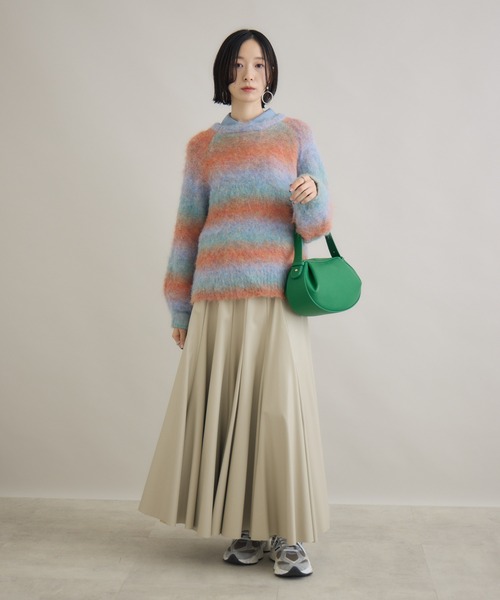 Paradise Picnic（パラダイスピクニック）の「TRANOI. エコレザーサーキュラースカート（スカート・レディース・ベージュ/ブラウン/ブラック・FREE）」の20枚目の写真