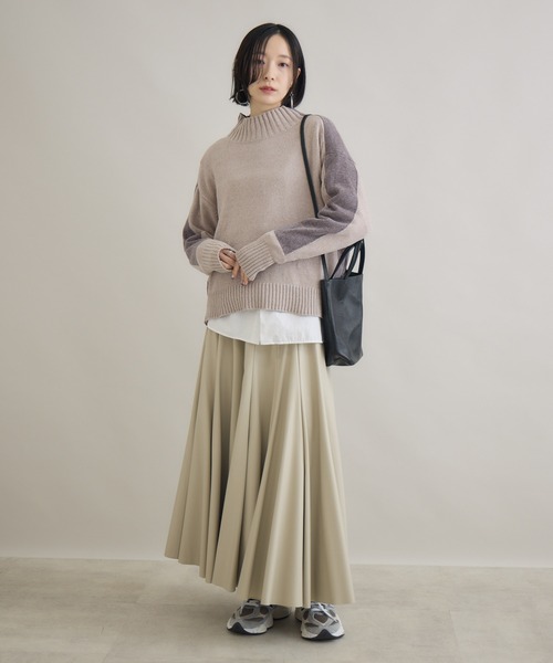 Paradise Picnic（パラダイスピクニック）の「TRANOI. エコレザーサーキュラースカート（スカート・レディース・ベージュ/ブラウン/ブラック・FREE）」の22枚目の写真