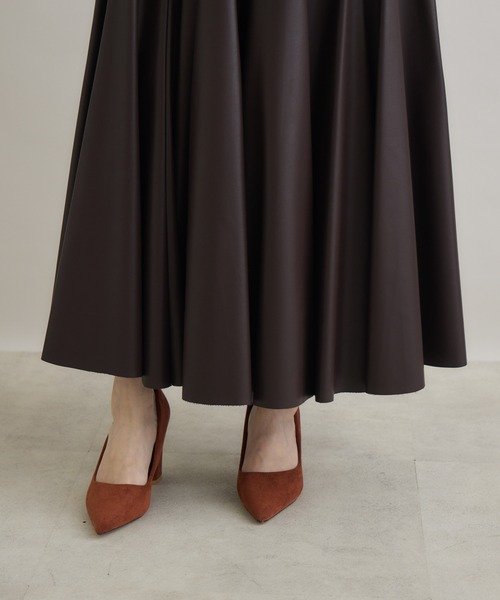 Paradise Picnic（パラダイスピクニック）の「TRANOI. エコレザーサーキュラースカート（スカート・レディース・ベージュ/ブラウン/ブラック・FREE）」の19枚目の写真