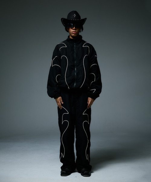 LIBERE（リベーレ）の「LIBERE リベーレ / WESTERN FLAME TRACK JACKET セットアップウエスタンフレイムトラックジャケット ジャージ / 255107-255108（ブルゾン・メンズ・ブラック/ベージュ・SMALL/LARGE）」の21枚目の写真