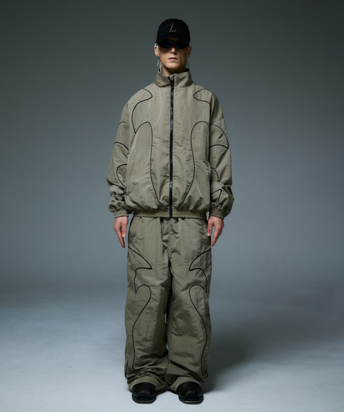 LIBERE（リベーレ）の「LIBERE リベーレ / WESTERN FLAME TRACK JACKET セットアップウエスタンフレイムトラックジャケット ジャージ / 255107-255108（ブルゾン・メンズ・ブラック/ベージュ・SMALL/LARGE）」の10枚目の写真