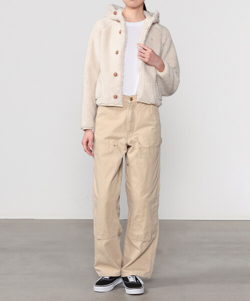 GYMPHLEX(ジムフレックス)の「Gymphlex | ボア フードショートジャケット WOMEN(その他アウター・レディース・アイボリー/グレー系その他・14)」の15枚目の写真