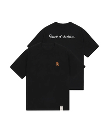 GRAVER（グレーバー）の「[UNISEX] SMALL BEAR BACK LOGO WHITE CLIP SHORT SLEEVE T-SHIRT_BLACK（Tシャツ/カットソー）」