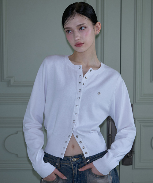 ROSEFRANTZ（ロゼフランツ）の「Eyelet Round Cardigan [White]（カーディガン/ボレロ・レディース・ホワイト・FREE）」の2枚目の写真