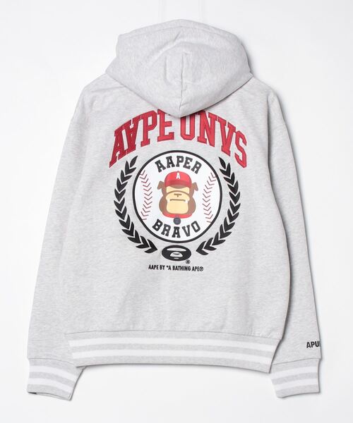 AAPE BY A BATHING APE（エーエイプバイアベイシングエイプ）の「AAPER "Baseball" BUTTON SWEAT HOODIE（パーカー・メンズ・オフホワイト・LARGE/MEDIUM/SMALL/X-LARGE/X-SMALL）」の5枚目の写真