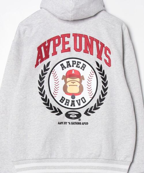 AAPE BY A BATHING APE（エーエイプバイアベイシングエイプ）の「AAPER "Baseball" BUTTON SWEAT HOODIE（パーカー・メンズ・オフホワイト・LARGE/MEDIUM/SMALL/X-LARGE/X-SMALL）」の6枚目の写真