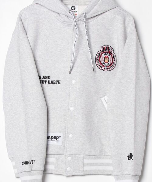 AAPE BY A BATHING APE（エーエイプバイアベイシングエイプ）の「AAPER "Baseball" BUTTON SWEAT HOODIE（パーカー・メンズ・オフホワイト・LARGE/MEDIUM/SMALL/X-LARGE/X-SMALL）」の7枚目の写真