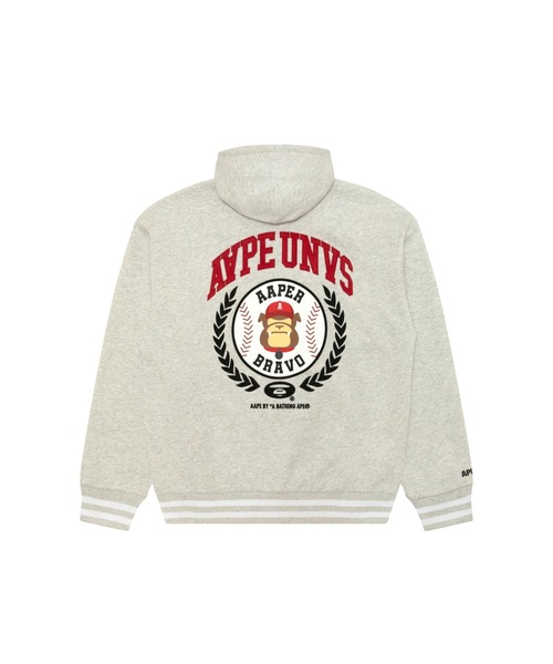 AAPE BY A BATHING APE（エーエイプバイアベイシングエイプ）の「AAPER "Baseball" BUTTON SWEAT HOODIE（パーカー・メンズ・オフホワイト・LARGE/MEDIUM/SMALL/X-LARGE/X-SMALL）」の2枚目の写真