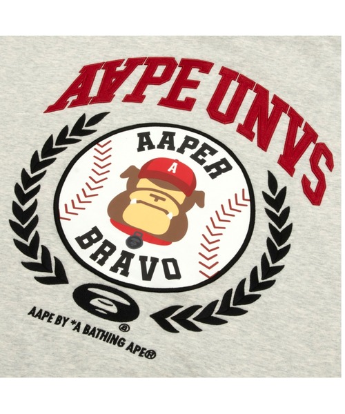 AAPE BY A BATHING APE（エーエイプバイアベイシングエイプ）の「AAPER "Baseball" BUTTON SWEAT HOODIE（パーカー・メンズ・オフホワイト・LARGE/MEDIUM/SMALL/X-LARGE/X-SMALL）」の4枚目の写真