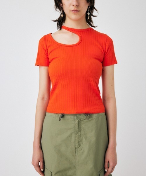 MOUSSY(マウジー)の「半袖カットソー(Tシャツ/カットソー・レディース・オレンジ・FREE)」の1枚目の写真