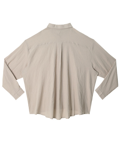 VIKINI VENDER（ビキニベンダー）の「シンプルルーズフィットロングスリーブシャツカバーアップ - カーキグレー（シャツ/ブラウス・レディース・その他・ONE SIZE）」の8枚目の写真