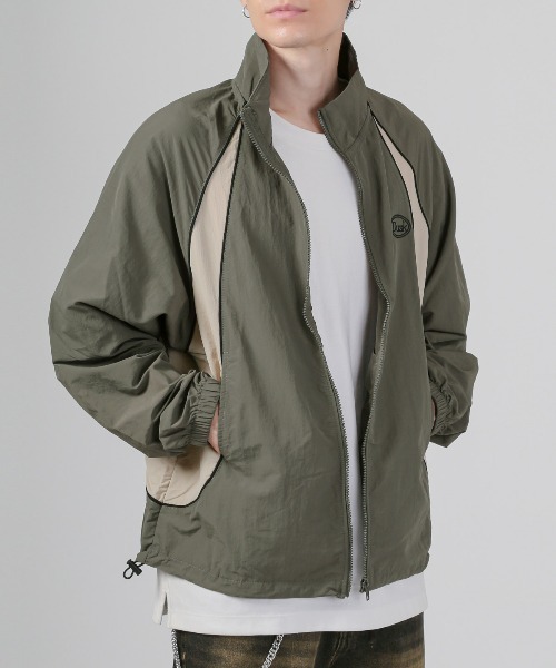 LUXSTYLE(ラグスタイル)の「ナイロンスタンドジャケット(ナイロンジャケット・メンズ・ベージュ/ブラック/カーキ・M/XL/L)」の3枚目の写真