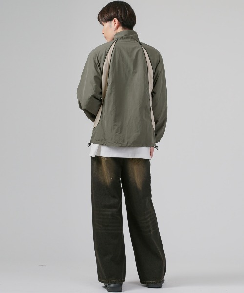 LUXSTYLE(ラグスタイル)の「ナイロンスタンドジャケット(ナイロンジャケット・メンズ・ベージュ/ブラック/カーキ・M/XL/L)」の14枚目の写真